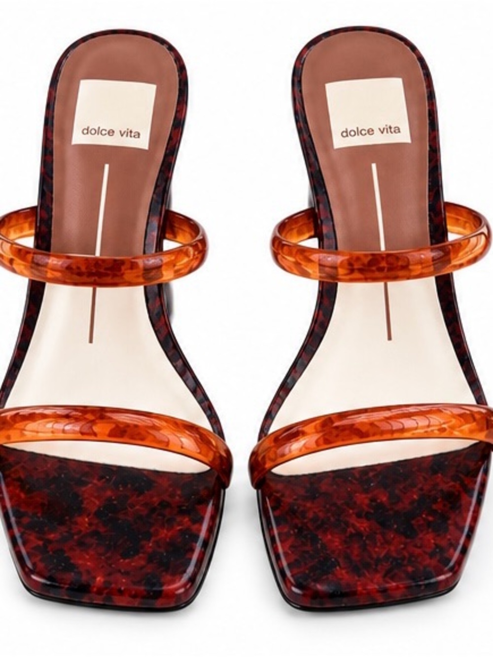 Dolce Vita Amber Tortoiseshell Double-Strap Slide Mules